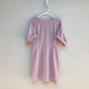 ASOS Dusty Pink Sheath Dress with V Back Size 10P